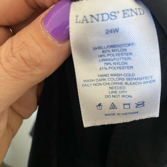 Lands End 24W black swim top only - Picture 4 of 4